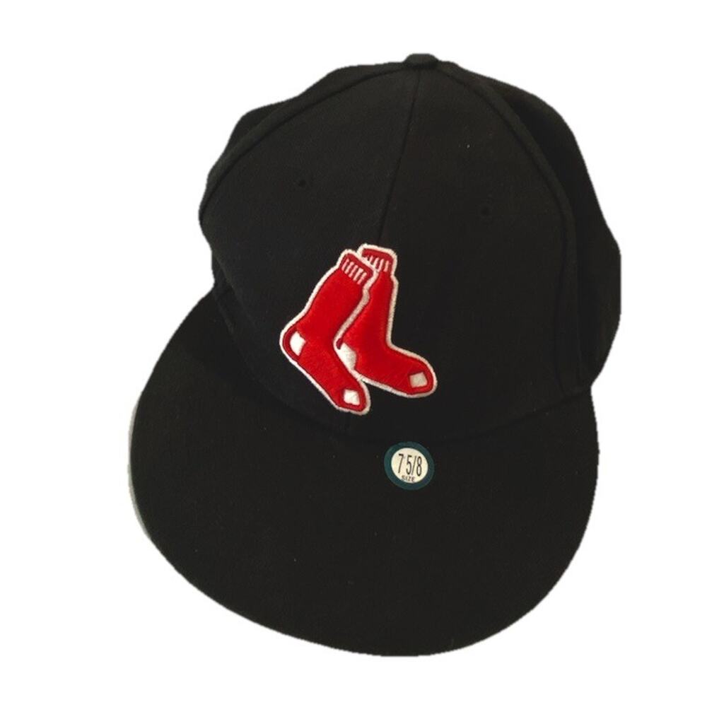Boston Red Sox Blue Wool Blend Sock Logo Hat Twins Vintage Size 7-5/8 MLB *paint